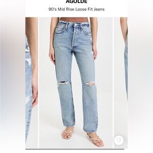 Agolde Women's Light Blue Straight Leg Jeans